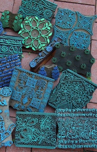 Индия. Деревянные блоки для печати по ткани, с традиционным орнаментом - Татьяна Валериус.jpeg